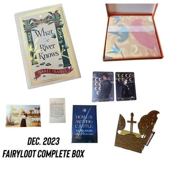 Fairyloot December COMPLETE BOX What The River Knows & 4th Wing Tarot Cards NIB - Picture 1 of 16